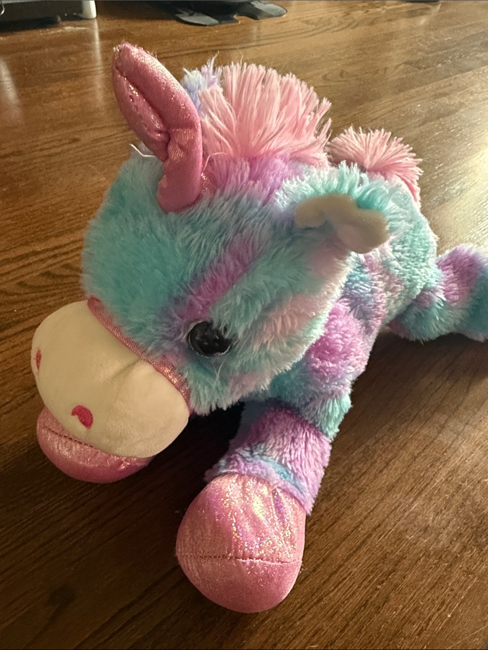 16” Plush Unicorn Stuffed Animal - Pink & Aqua